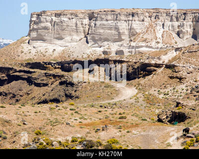 Pietra pomice, roccia ad Akrotiri, isola di Santorini, Cicladi, Egeo, Grecia Foto Stock