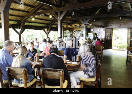 Varangue sur morne, il pranzo con vista mozzafiato Foto Stock