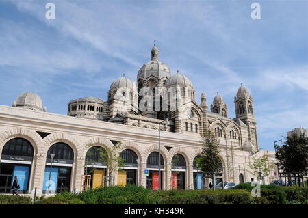 Viste generali del quartiere del porto di la Joliette, Marsiglia, Francia Foto Stock