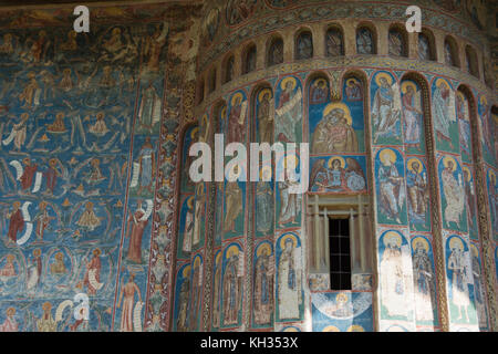 Monastero di Voronet in Bucovina, Romania. Foto Stock