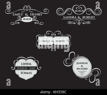 Vettore badge di nozze Illustrazione Vettoriale