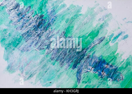 Pittura fatta con acrilico su cartone arte astratta sfondo per usi diversi o come motivo per la stampa su tela coccodrillo Foto Stock