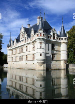 Castello di Azay-le-Rideau, Valle della Loira, Francia Foto Stock