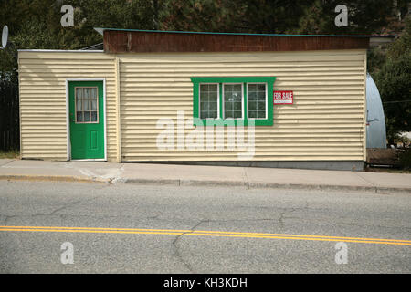 Greenwood è una città mineraria nel sud della British Columbia nella Okanagan Valley Canada noto per il suo retro-art deco e western edifici e facciate di edifici Foto Stock