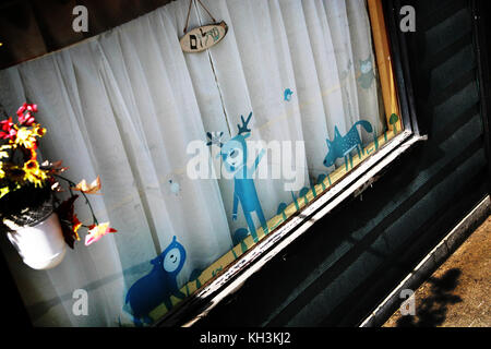 Greenwood è una città mineraria nel sud della British Columbia nella Okanagan Valley Canada noto per il suo retro-art deco e western edifici e facciate di edifici Foto Stock