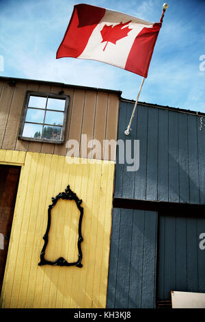 Greenwood è una città mineraria nel sud della British Columbia nella Okanagan Valley Canada noto per il suo retro-art deco e western edifici e facciate di edifici Foto Stock
