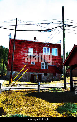 Greenwood è una città mineraria nel sud della British Columbia nella Okanagan Valley Canada noto per il suo retro-art deco e western edifici e facciate di edifici Foto Stock