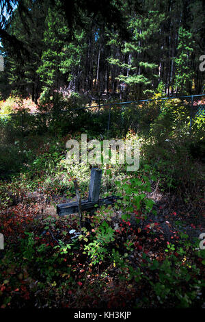 Greenwood è una città mineraria nel sud della British Columbia nella Okanagan Valley Canada noto per il suo retro-art deco e western edifici e facciate di edifici Foto Stock