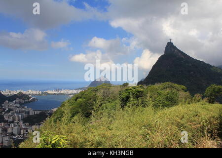 Vista dal Corcovado a Rio de Janeiro Foto Stock