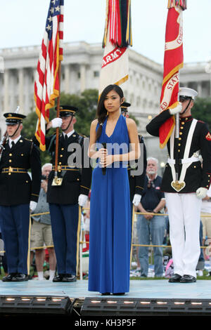 26 maggio 2012-- American Idol runner fino Jessica Sanchez suona presso il rehersals per la Capitol nazionale Concerto per il giorno della memoria per i motivi del Campidoglio degli Stati Uniti. Credito: mpi34/MediaPunch Inc. Foto Stock