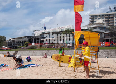 Naviga ancora di salvezza sul dazio a Mooloolaba, Sunshine Coast, Queensland, Australia Foto Stock