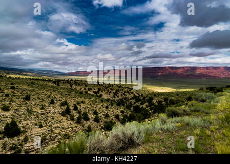 Vista verso la scogliera vermillion Arizona USA Foto Stock