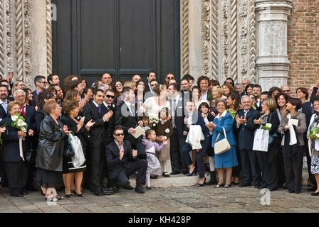 Matrimonio a Venices Foto Stock