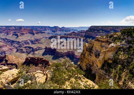 Vista sul Grand Canyon South Rim Arizona Foto Stock