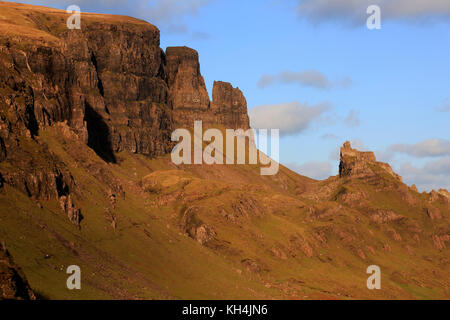 Vista della prigione nella quaraing isola di Skye Foto Stock