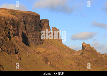 Vista della prigione nella quaraing isola di Skye Foto Stock