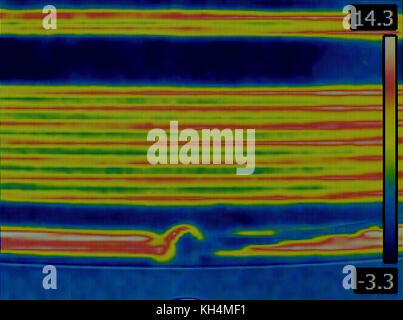 Posteriore parabrezza auto Infrared Thermal Imaging Foto Stock