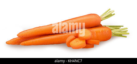 Le carote fresche su sfondo bianco Foto stock - Alamy