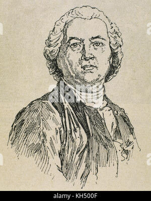 Christoph Willibald Gluck (1714-1787). Compositore tedesco. Ritratto. Incisione, 1917. Foto Stock