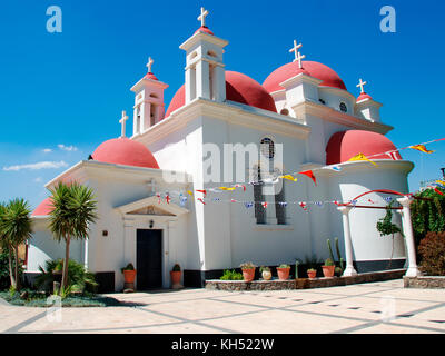 Israele, la Galilea Cafarnao, la chiesa greco-ortodossa Foto Stock