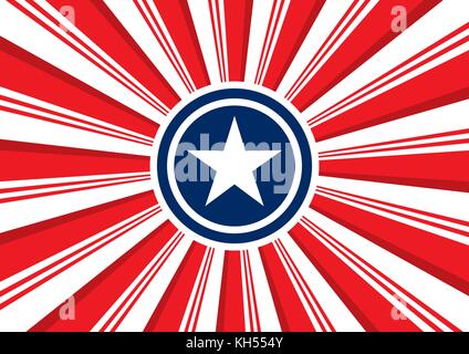 Sfondo patriottico. l'immagine stilizzata dei simboli degli Stati Uniti Illustrazione Vettoriale