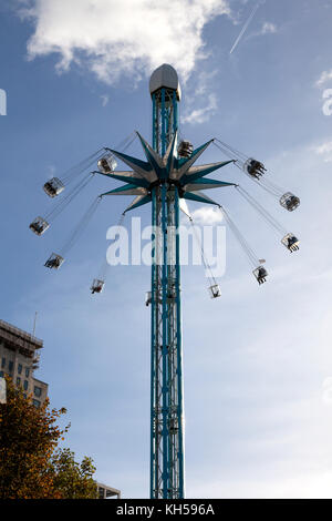 Il Starflyer Fairground Ride su London South Bank Foto Stock