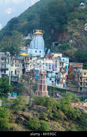Devprayag, Alaknanda e Mandakini, luogo di nascita di Ganga - confluenza di Alaknanda Saraswati (Copyright © Saji Maramon) Foto Stock