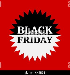 Illustrazione vettoriale del badge a stella del Black Friday Illustrazione Vettoriale