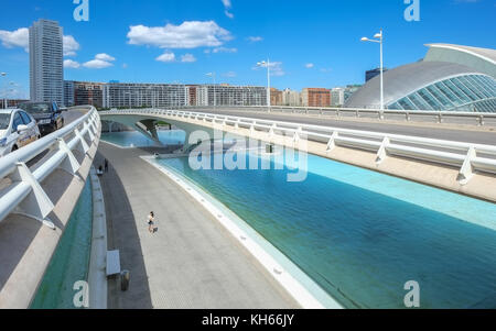 Città delle Arti e delle Scienze di Valencia, Spagna Foto Stock