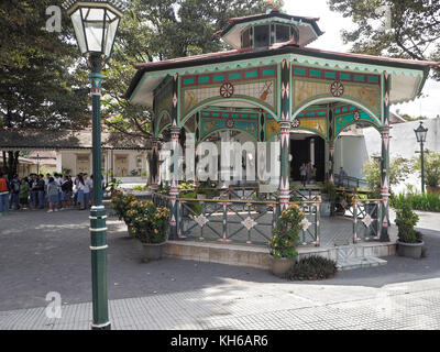 Gazebo all'interno del Kraton a Jogjakarta, Giava Centrale, Indonesia. Foto Stock