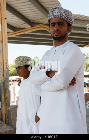 Nizwa mercato del bestiame, Oman. Foto Stock