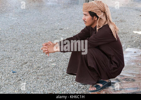 Nizwa mercato del bestiame, Oman. Foto Stock