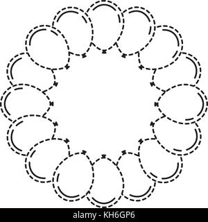 Incantevole circolo palloncini alla moda ideale per la celebrazione festosa Illustrazione Vettoriale