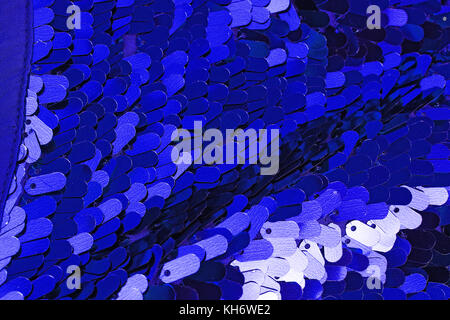 Spangle, sequin pailette sfondo. Abito a specchio panno di materiale modello di texture. Sartoria concetto di cucitura. Shiny specchiata tessuto di moda. Shiny cl Foto Stock