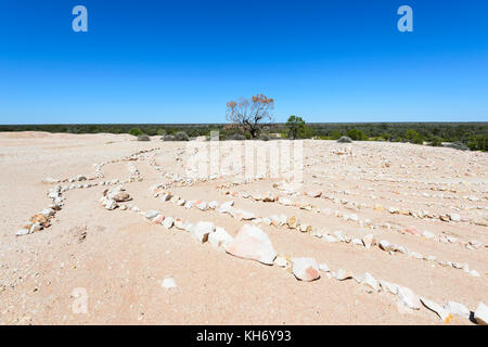 Il Labirinto di Lightning Ridge, New South Wales, NSW, Australia Foto Stock