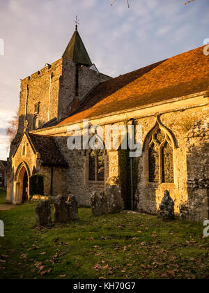 La chiesa di San Nicola, Leeds village, kent, Regno Unito Foto Stock