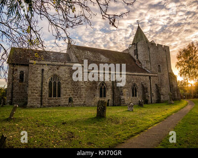 La chiesa di San Nicola, Leeds village, kent, Regno Unito Foto Stock