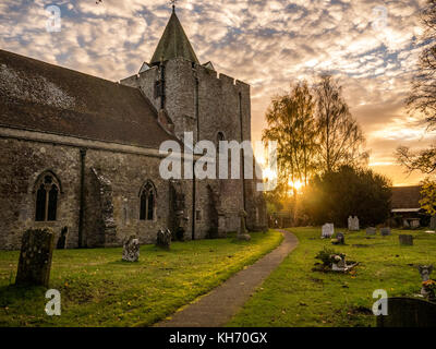 La chiesa di San Nicola, Leeds village, kent, Regno Unito Foto Stock