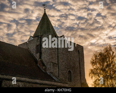 La chiesa di San Nicola, Leeds village, kent, Regno Unito Foto Stock