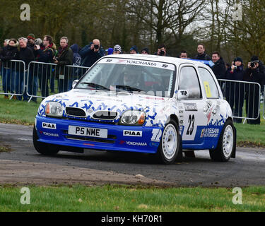 Geoff jones, Nissan Micra, kit car, race retro, rally, sabato 25 febbraio, 2017, retrò, nostalgia, motorsport, automobili, veicoli, racing, classe Foto Stock