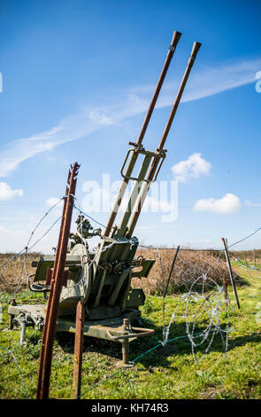 Batteria tedesca in maisy, normandia Foto Stock