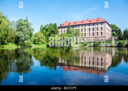 Castello barocco di Libochovice, Boemia settentrionale, Repubblica Ceca, Europa Foto Stock