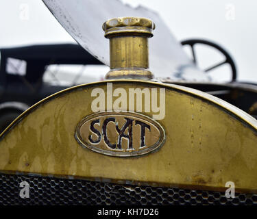 Andrew Howe-DAVIES, scat racer,vscc, pomeroy trofeo, Silverstone, 18 febbraio 2017, 2017, auto, Chris mcevoy, cjm-fotografia, concorrenza, febbraio Foto Stock