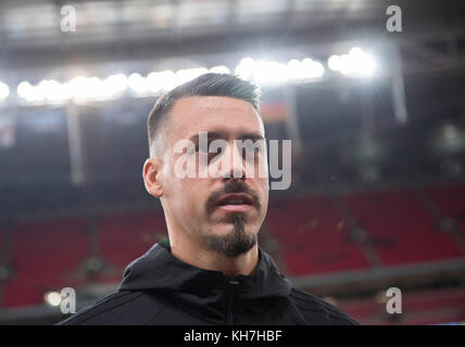 Londra, Grossbritannien. 10 novembre 2017. Sandro WAGNER (GER) Fussball Laenderspiel, Freundschaftsspiel, Inghilterra (ENG) - Germania (GER), AM 10.11.2017 a Londra/ Grossbritannien. |utilizzo del credito mondiale: dpa/Alamy Live News Foto Stock