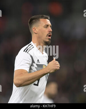 Londra, Grossbritannien. 10 novembre 2017. Sandro WAGNER (GER) Fussball Laenderspiel, Freundschaftsspiel, Inghilterra (ENG) - Germania (GER) 0:0, AM 10.11.2017 a Londra/ Grossbritannien. |utilizzo del credito mondiale: dpa/Alamy Live News Foto Stock