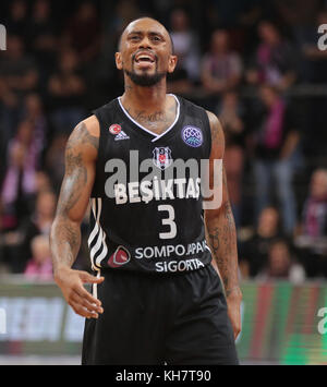 Bonn, Germania. 15 novembre 2017. Bonn, Germania, 15 novembre 2017, Basketball Champions League, gruppo D, Telekom Baskets Bonn vs Besiktas Sompo Japan Istanbul: Ryan Boatright (Besiktas). Crediti: Juergen Schwarz/Alamy Live News Foto Stock