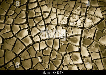 Incrinato il suolo del deserto Foto Stock