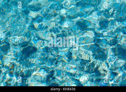 Sfocato sfondo astratto di acqua fluttuante in piscina Foto Stock