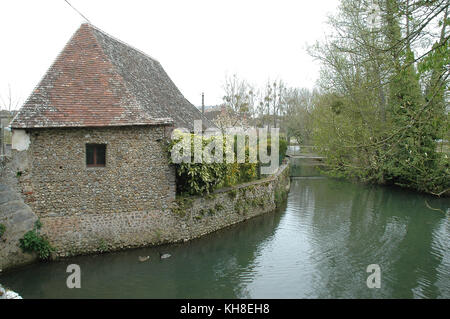 Fiume, acqua, vegetazione, 2008, Saint-Hilaire en la recherche, Combray da recherche Proust Illiers, Francia Foto Stock