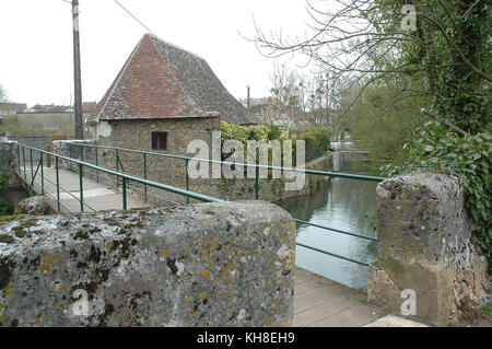 Fiume, acqua, vegetazione, 2008, Saint-Hilaire en la recherche, Combray da recherche Proust Illiers, Francia Foto Stock